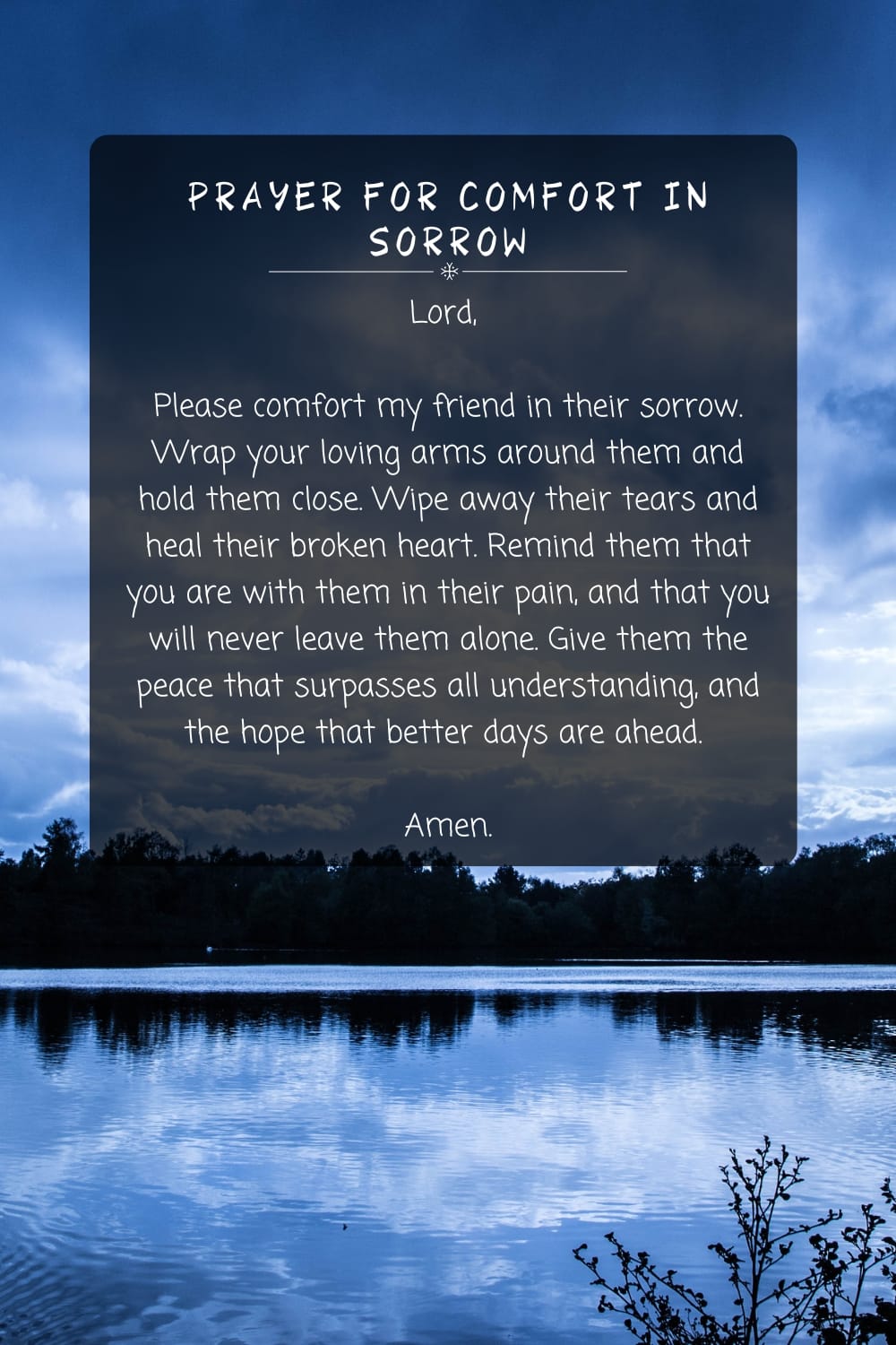 Prayer For Comfort in Sorrow