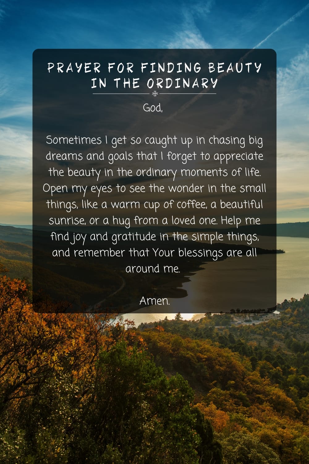 Prayer For Finding Beauty in the Ordinary