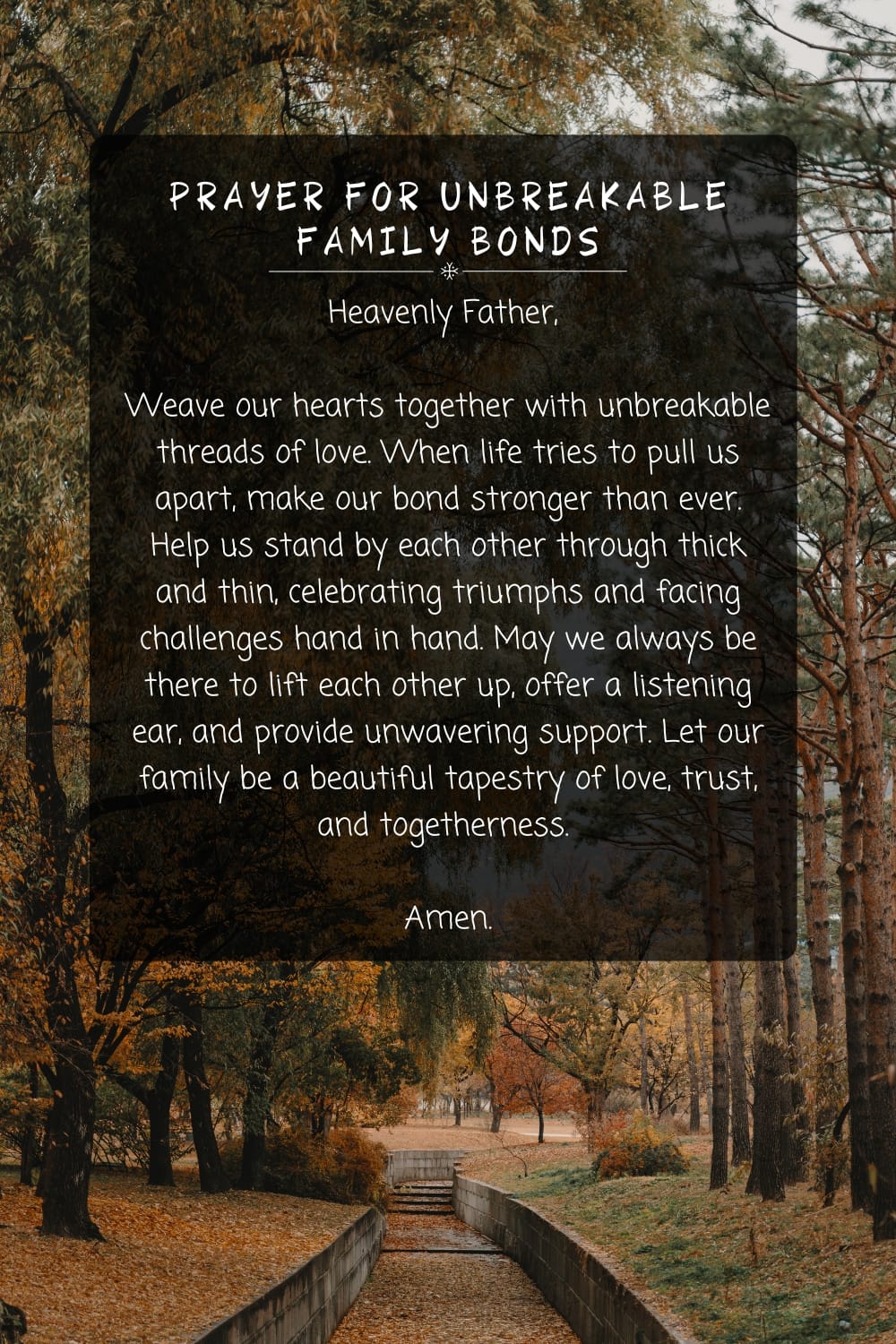 Prayer For Unbreakable Family Bonds