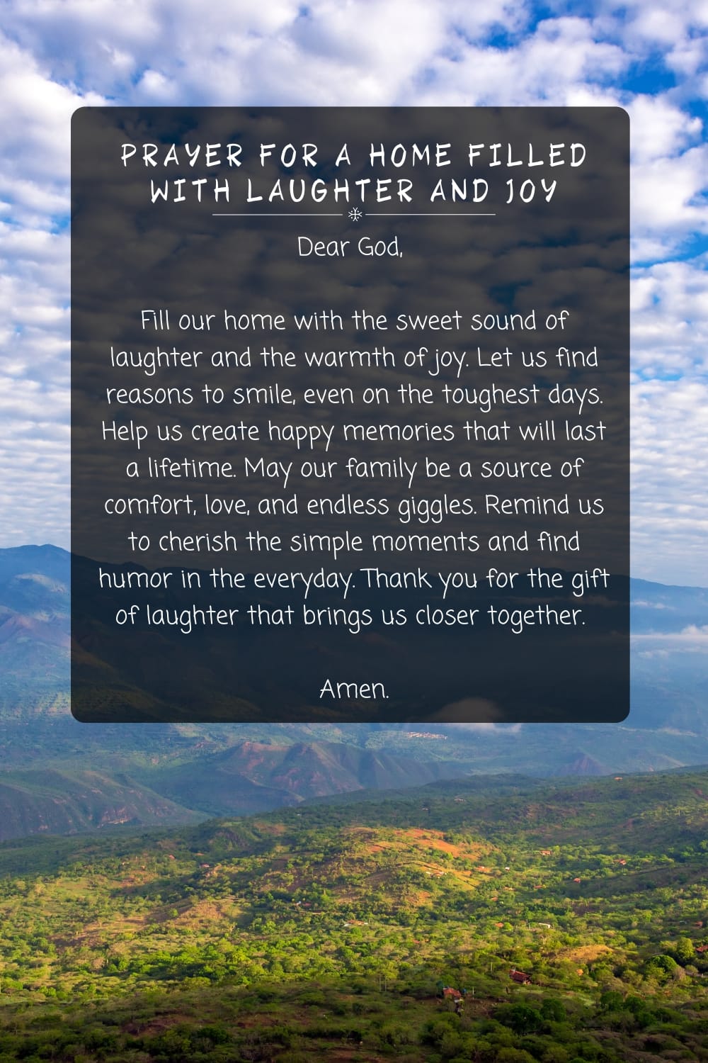 Prayer For a Home Filled With Laughter and Joy