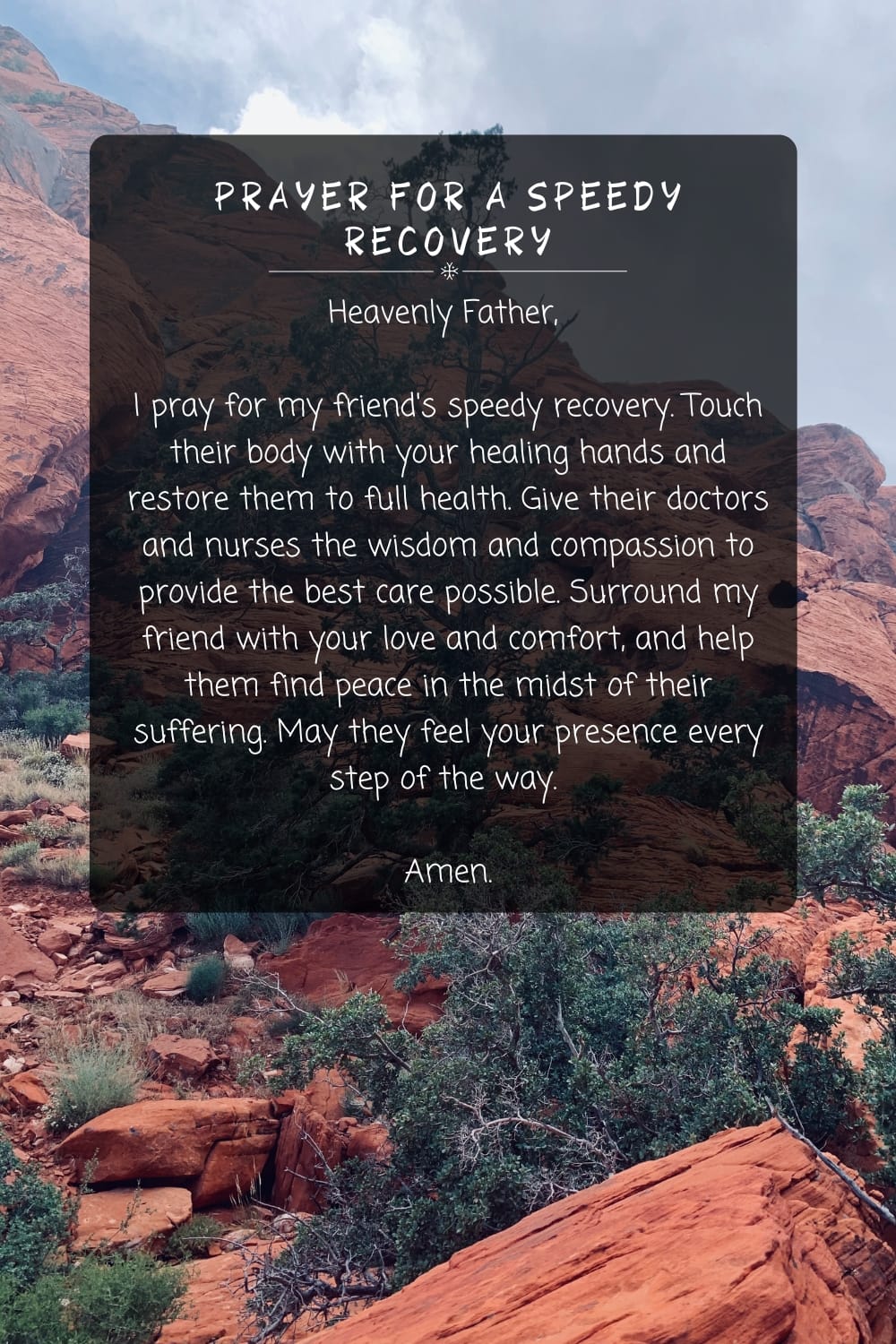 Prayer For a Speedy Recovery