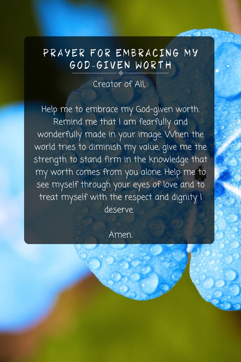 Prayer for Embracing My God-Given Worth