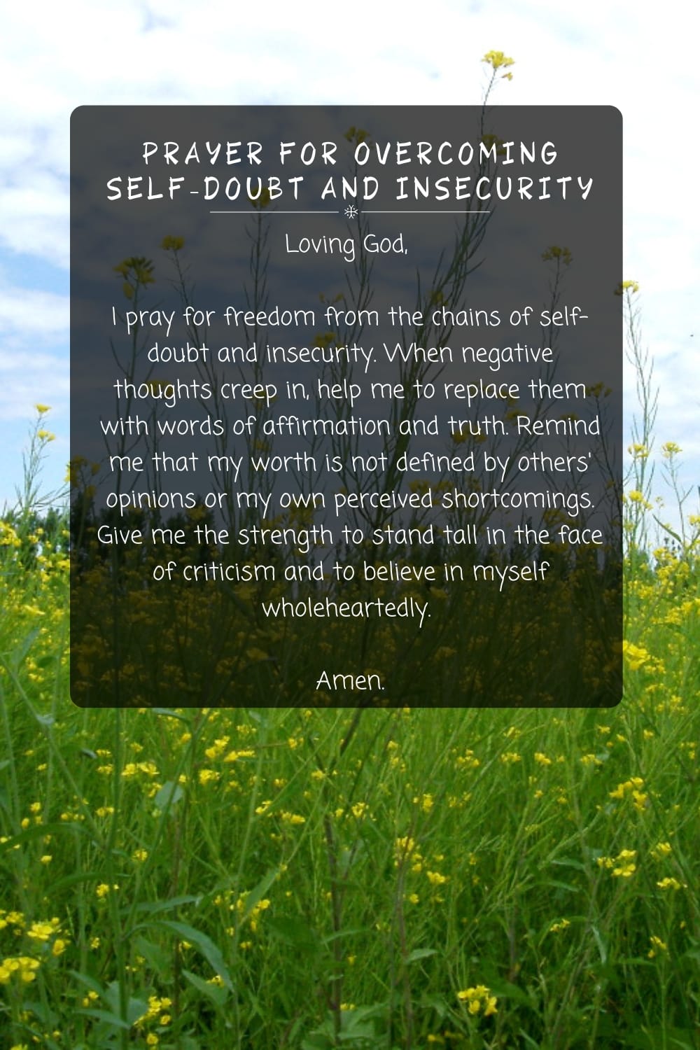 Prayer for Overcoming Self-Doubt and Insecurity
