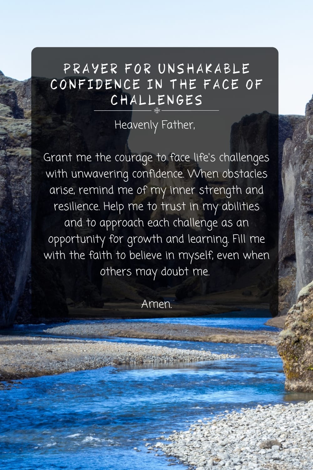 Prayer for Unshakable Confidence in the Face of Challenges